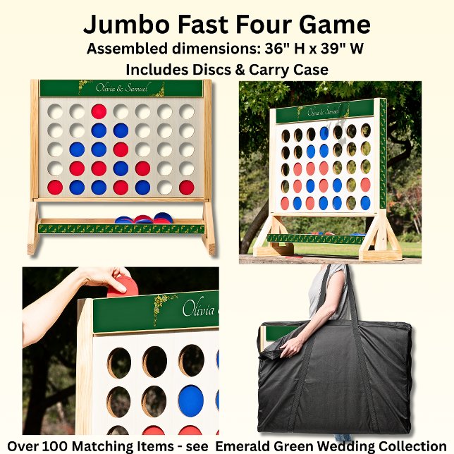 Names with Emerald Green & Gold Wedding Fast Four (Creator Uploaded)