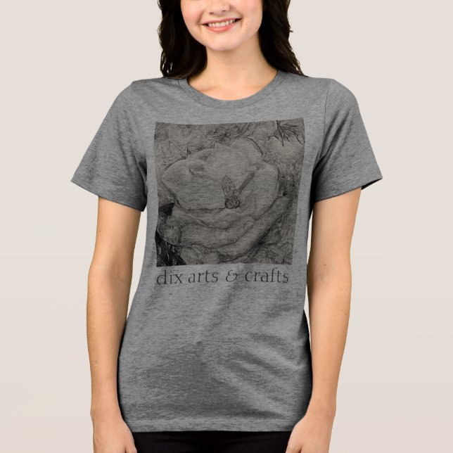 namesake magnolia, flowers, fabric, cotton, & hand Tri-Blend shirt (Front)