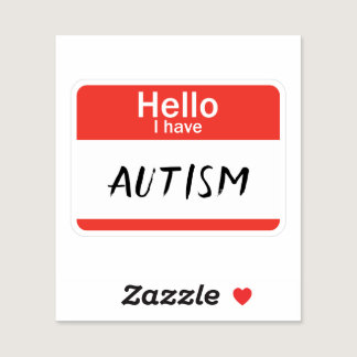 Nametag Autism Custom-Cut Vinyl Sticker