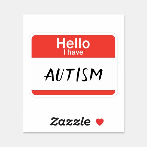 Nametag Autism Custom_Cut Vinyl Sticker