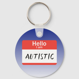 Nametag Autistic Keychain
