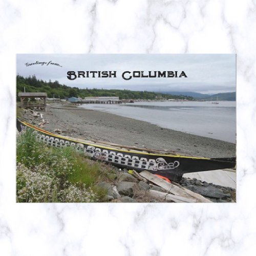 Namgis Dugout Canoe in Alert Bay British Columbia Postcard