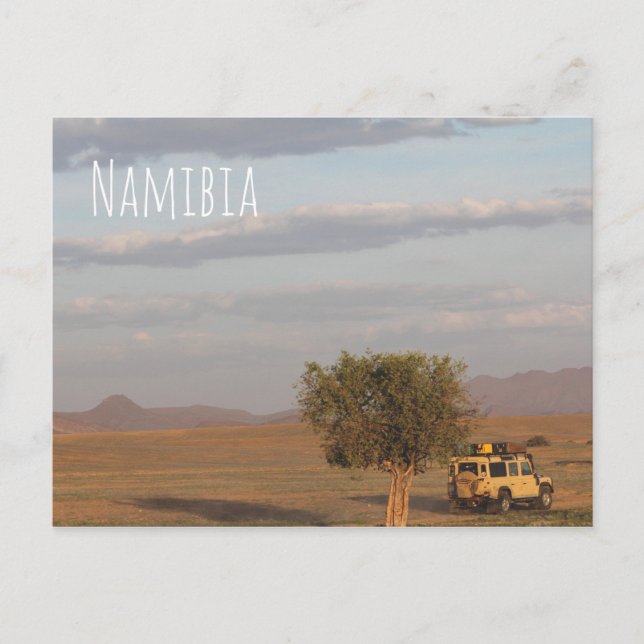 Namibia Africa 4x4 Car Landscape Nature Postcard (Front)