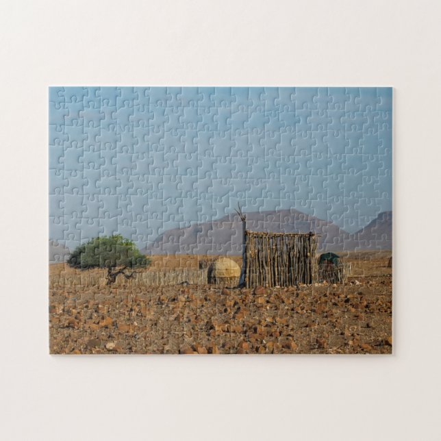 Namibia Africa Himba Settlement Structures Jigsaw Puzzle (Horizontal)