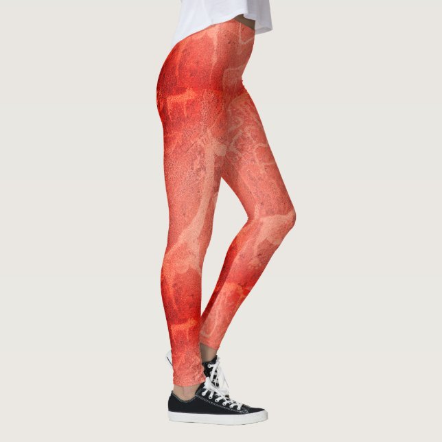 Namibia Africa Namibian Rock Art Painting Leggings (Right)