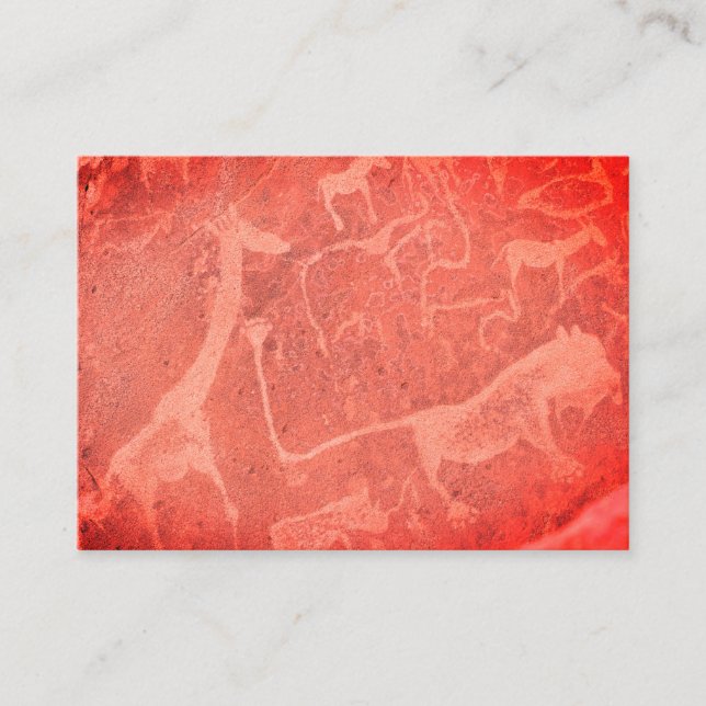 Namibia Africa Rock Art Painting Animals Enclosure Card (Front)