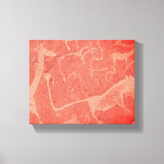 Namibia Africa Rock Art Painting Canvas Print (Front)