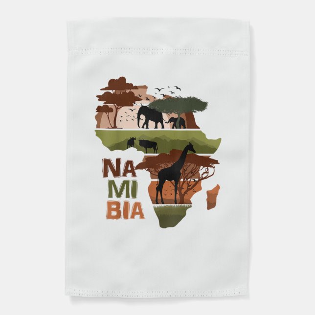 Namibia Africa Sunset Continent Nature Wild Life  Garden Flag (Front)
