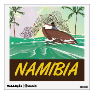 Namibia beach travel poster wall decal