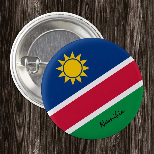 Namibia button, patriotic Namibian Flag fashion Button (Creator Uploaded)