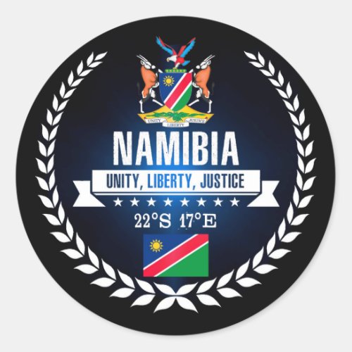 Namibia Classic Round Sticker