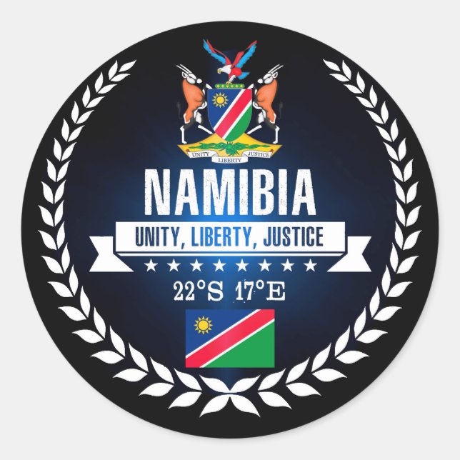Namibia Classic Round Sticker (Front)