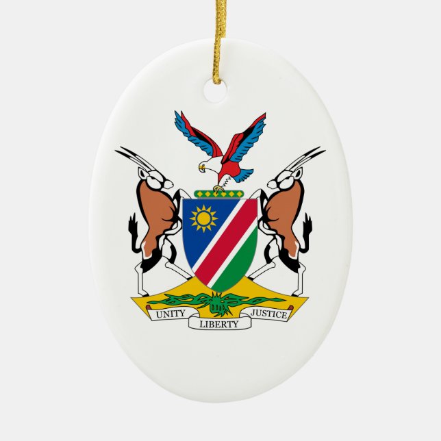 Namibia Coat of Arms Ceramic Ornament (Front)