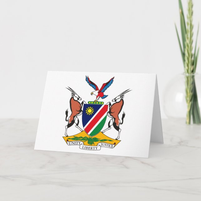 Namibia Coat of Arms Greeting Card (Front)
