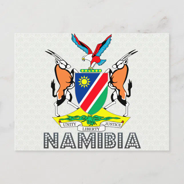 Personalised Namibia Hooded Blanket Coat Of Arms With Flag Map - Happy Independence Day LT15