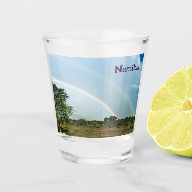 Namibia Double Rainbow Shot Glass (Front)