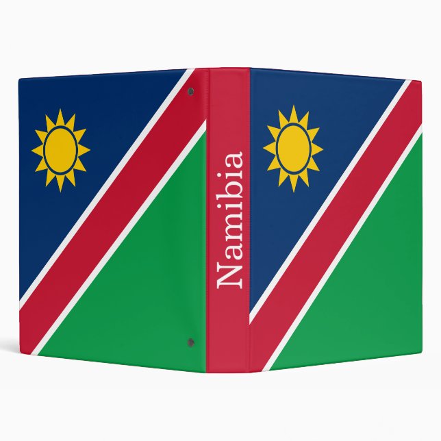 Namibia Flag 3 Ring Binder (Background)