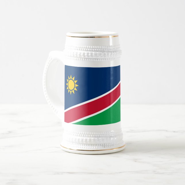 Namibia Flag Beer Stein (Front Left)