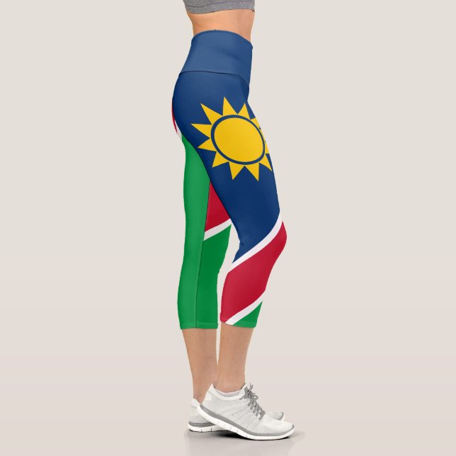 Namibia Flag Capri Leggings (Right)