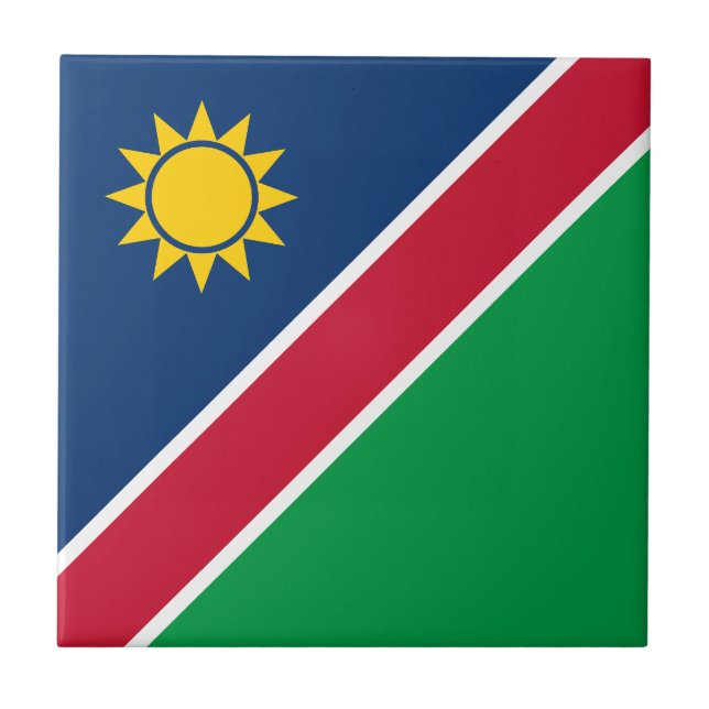 Namibia Flag Ceramic Tile (Front)