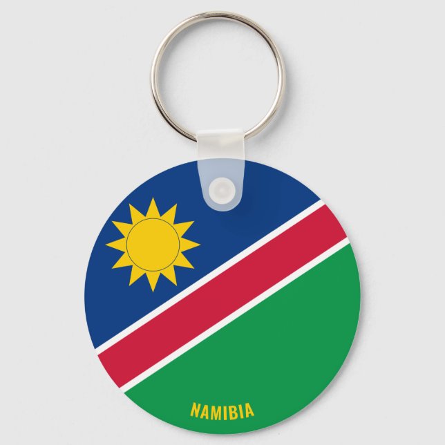 Namibia Flag Charming Patriotic Keychain (Front)