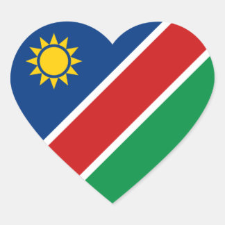 Namibia Flag Heart Sticker