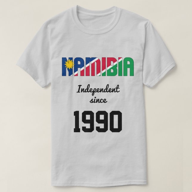 Namibia Flag Independence Celebration T-Shirt (Design Front)