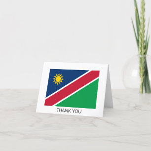 Namibia Flag Letterpress Thank You Card