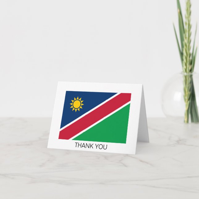 Namibia Flag Letterpress Thank You Card (Front)