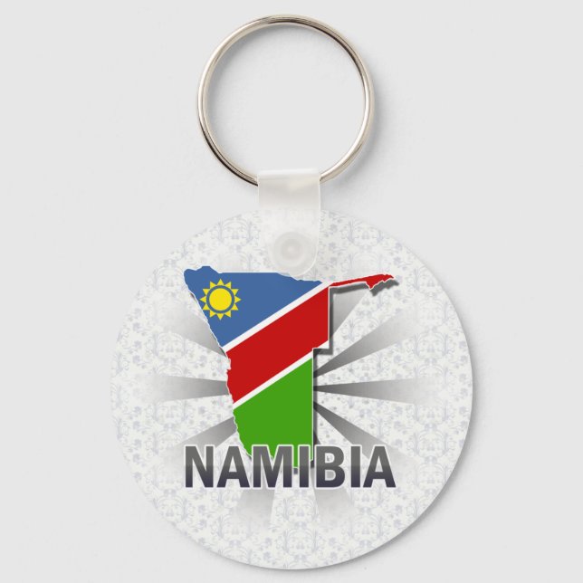 Namibia Flag Map 2.0 Keychain (Front)