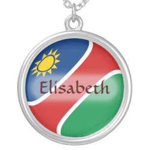 Namibia Flag + Name Necklace