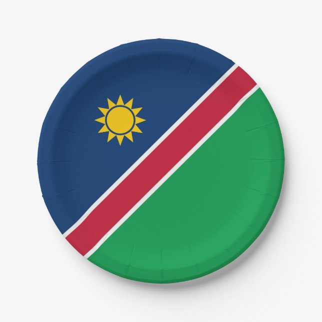 Namibia Flag Paper Plates (Front)