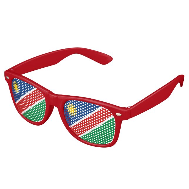 Namibia Flag Retro Sunglasses (Angled)