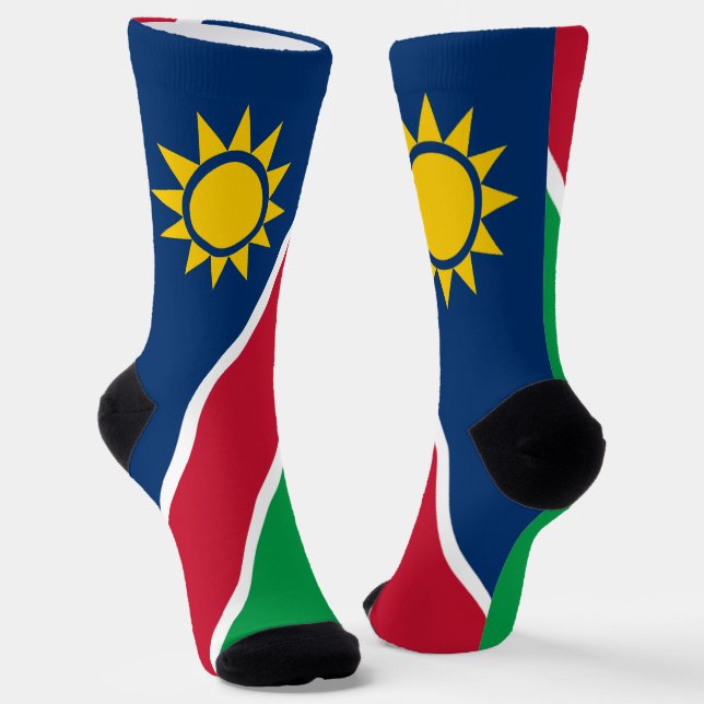Namibia Flag Socks (Angled)