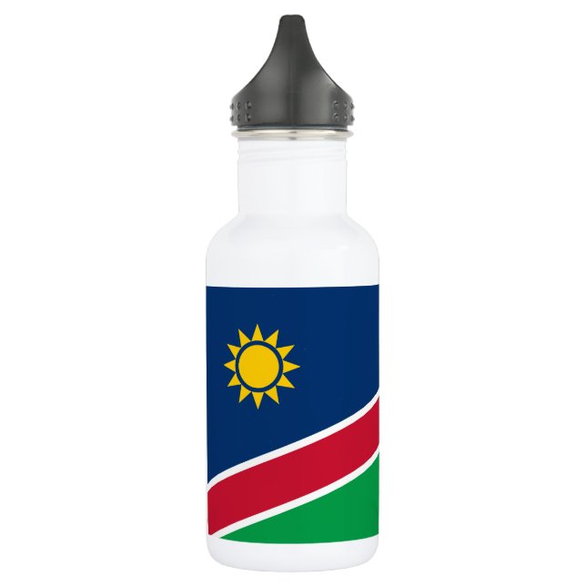 Namibia Flag Stainless Steel Water Bottle (Left)