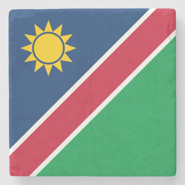 Namibia Flag Stone Coaster (Front)