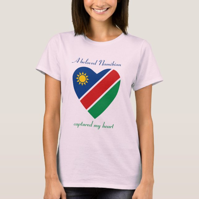 Namibia Flag Sweetheart T-Shirt (Front)