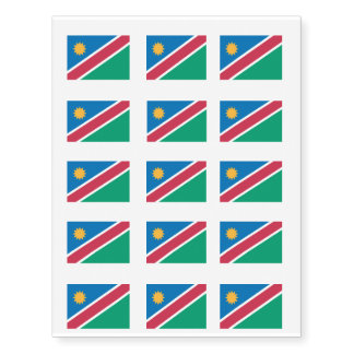 Namibia Flag Temporary Tattoos