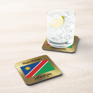 Namibia Flag+Text Coaster