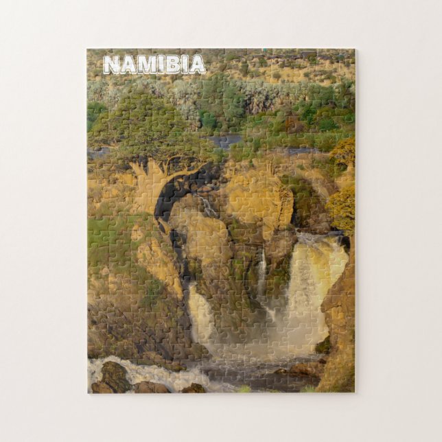 Namibia Kunene River Epupa Falls Landscape Nature Jigsaw Puzzle (Vertical)