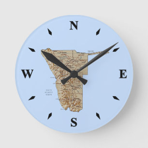 Namibia Map Clock