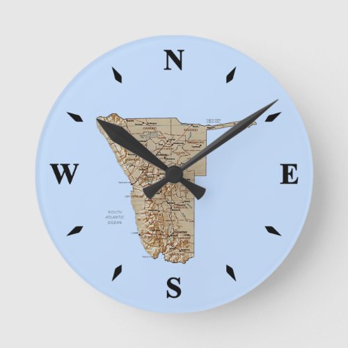 Namibia Map Clock