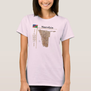 Namibia Map + Flag + Title T-Shirt
