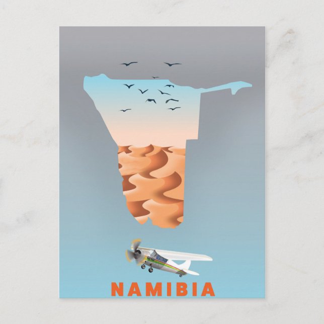 Namibia map postcard (Front)