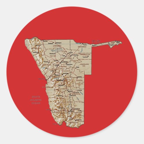 Namibia Map Sticker