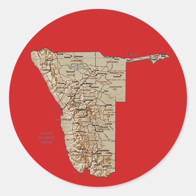 Namibia Map Sticker (Front)