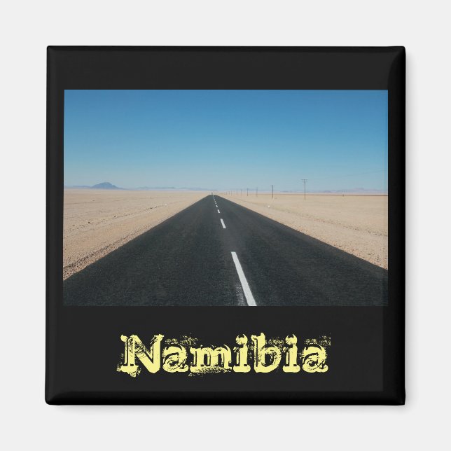 Namibia Road Highway Deert Landscape Magnet (Front)