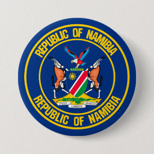 Namibia Round Emblem Button