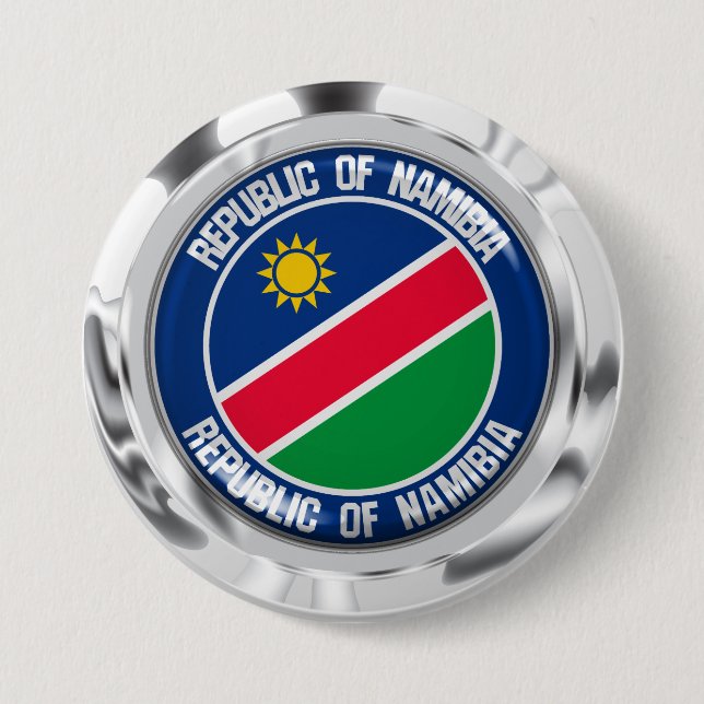 Namibia Round Emblem Button (Front)