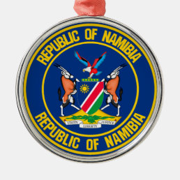 Namibia Round Emblem Metal Ornament